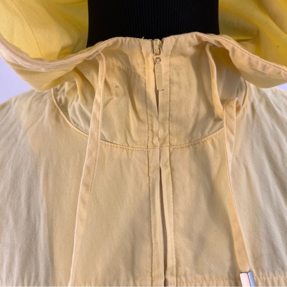 Casual Corner Annex Jacket Womens L Petite Large Yellow Full Zip Hooded Coat - Picture 4 of 5
